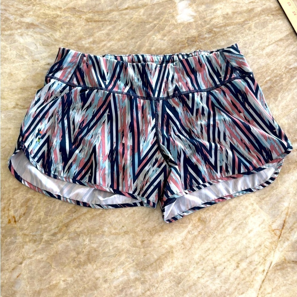 Smartwool Pink and Blue Athletic Shorts Lightweight Comfort with built in lining